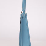 Rare Hermès 2006 Bleu Jean Epsom Mini Evelyne w Epsom Strap TPM PHW - FashioNica