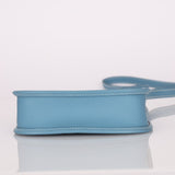 Rare Hermès 2006 Bleu Jean Epsom Mini Evelyne w Epsom Strap TPM PHW - FashioNica
