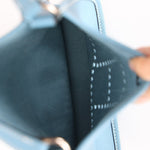 Rare Hermès 2006 Bleu Jean Epsom Mini Evelyne w Epsom Strap TPM PHW - FashioNica