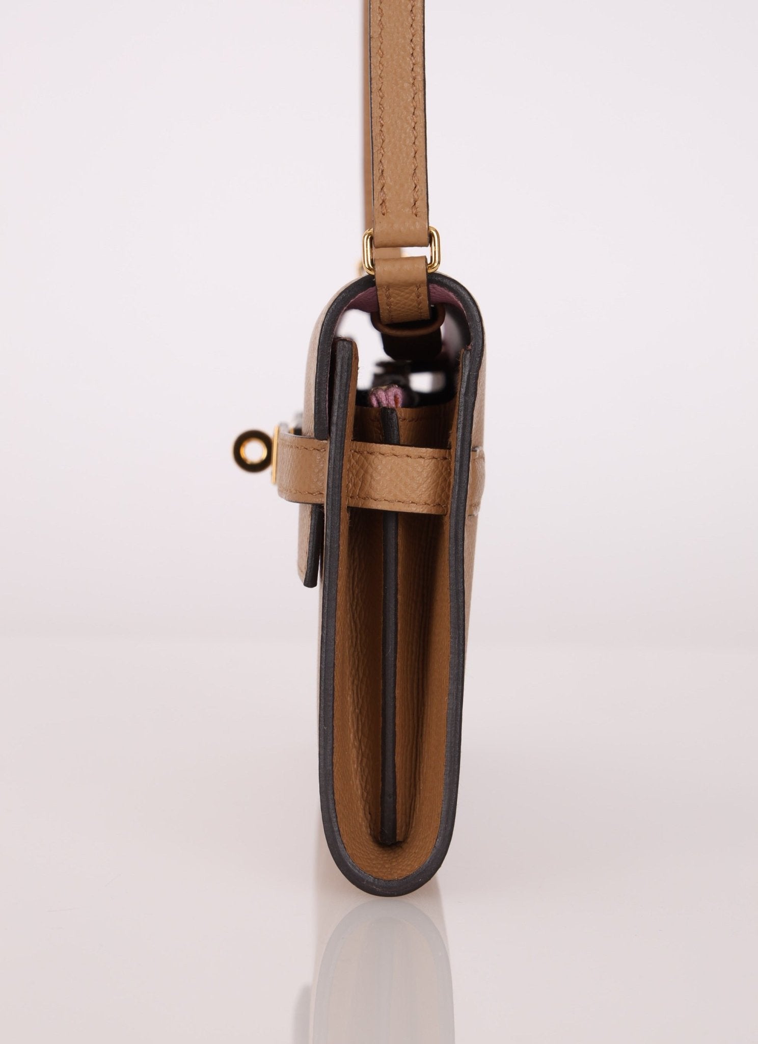 Rare Hermès 2022 Chai & Mauve Sylvestre Verso Kelly To Go GHW - FashioNica