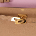 Rare Hermès 2022 Chai & Mauve Sylvestre Verso Kelly To Go GHW - FashioNica