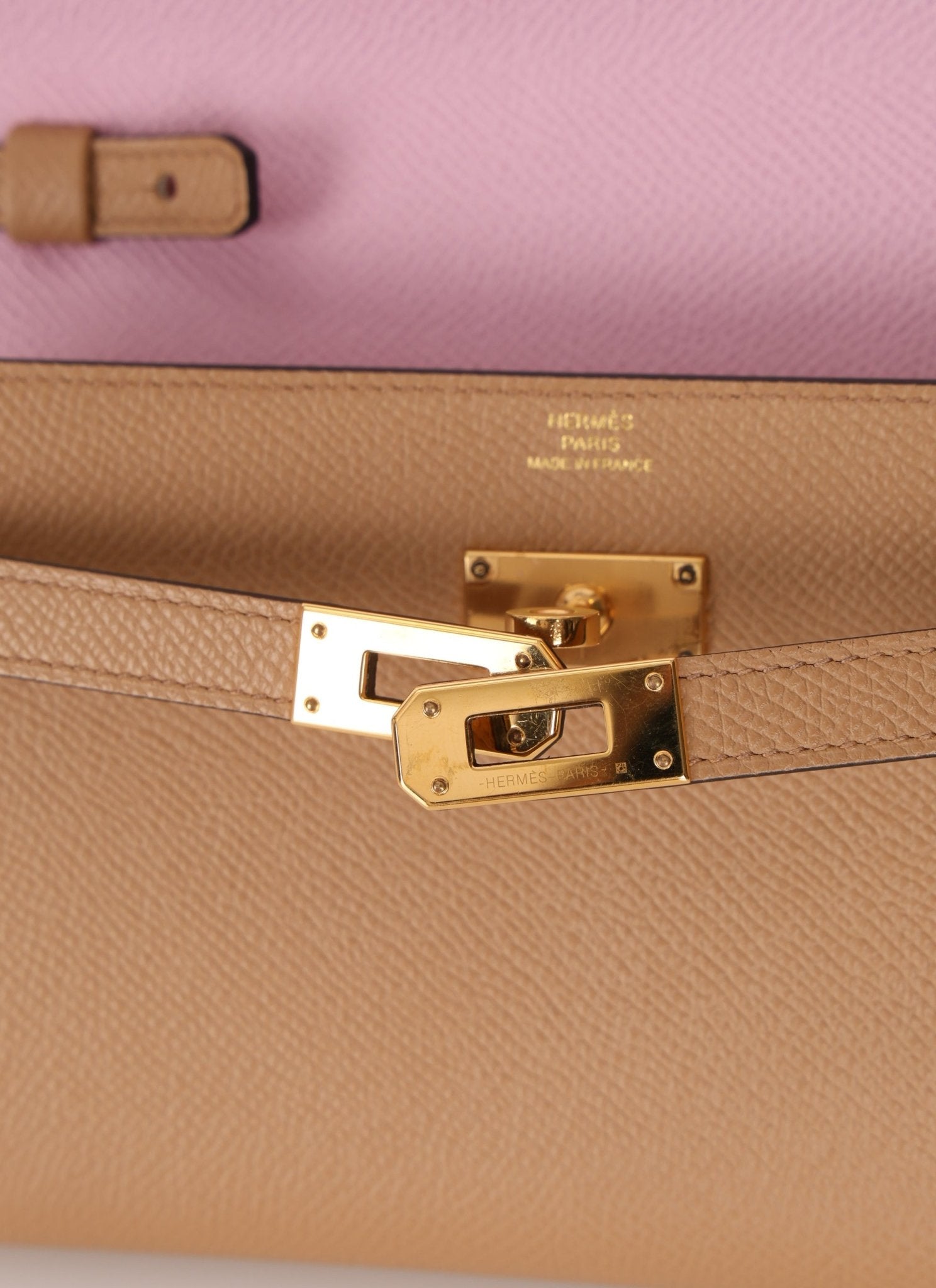 Rare Hermès 2022 Chai & Mauve Sylvestre Verso Kelly To Go GHW - FashioNica