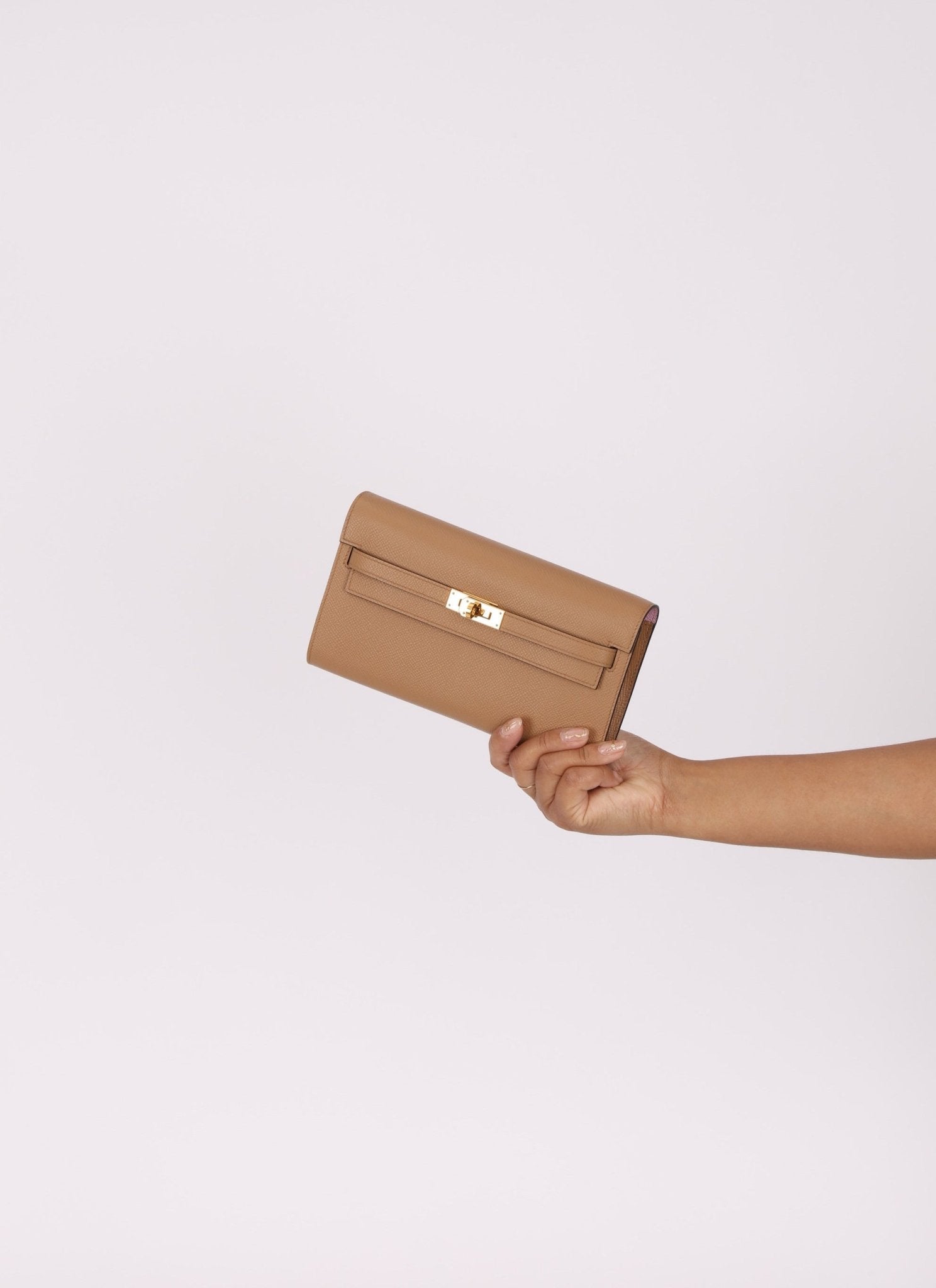 Rare Hermès 2022 Chai & Mauve Sylvestre Verso Kelly To Go GHW - FashioNica