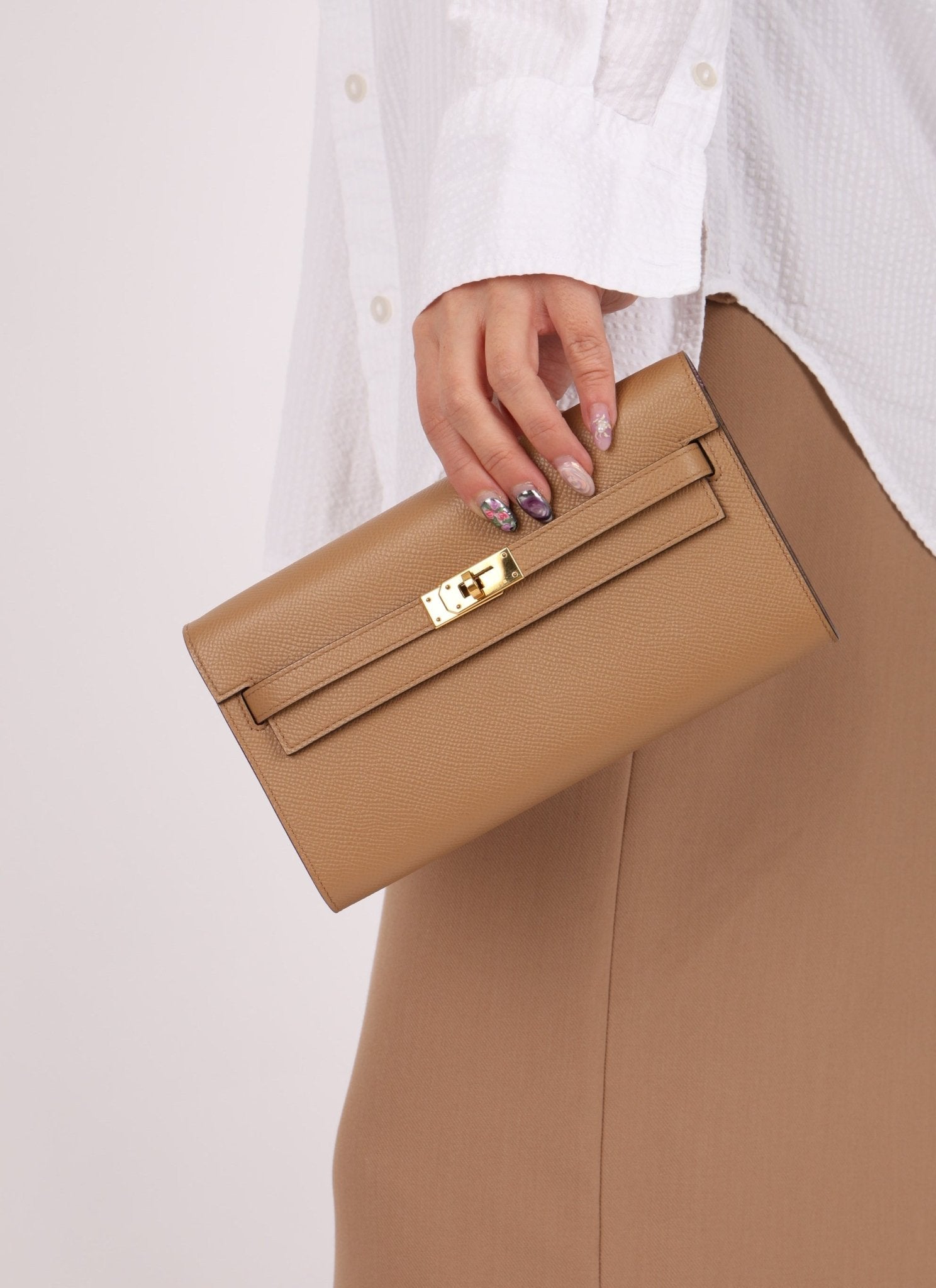 Rare Hermès 2022 Chai & Mauve Sylvestre Verso Kelly To Go GHW - FashioNica