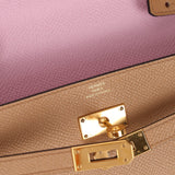 Rare Hermès 2022 Chai & Mauve Sylvestre Verso Kelly To Go GHW - FashioNica