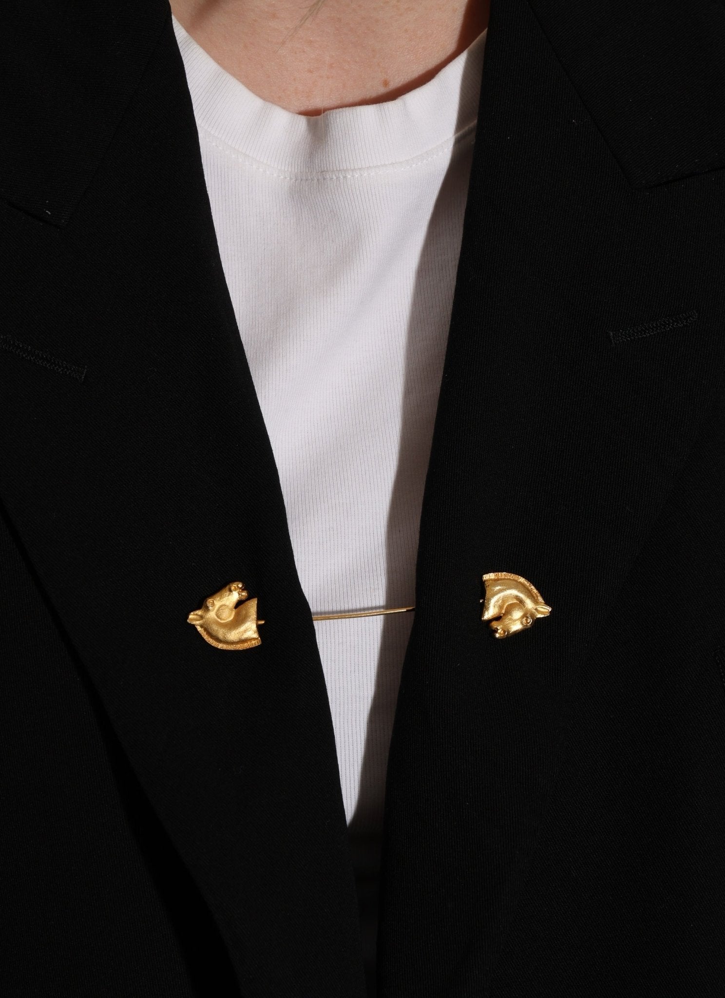Rare Hermès Double - Sided Horse Brooch - FashioNica