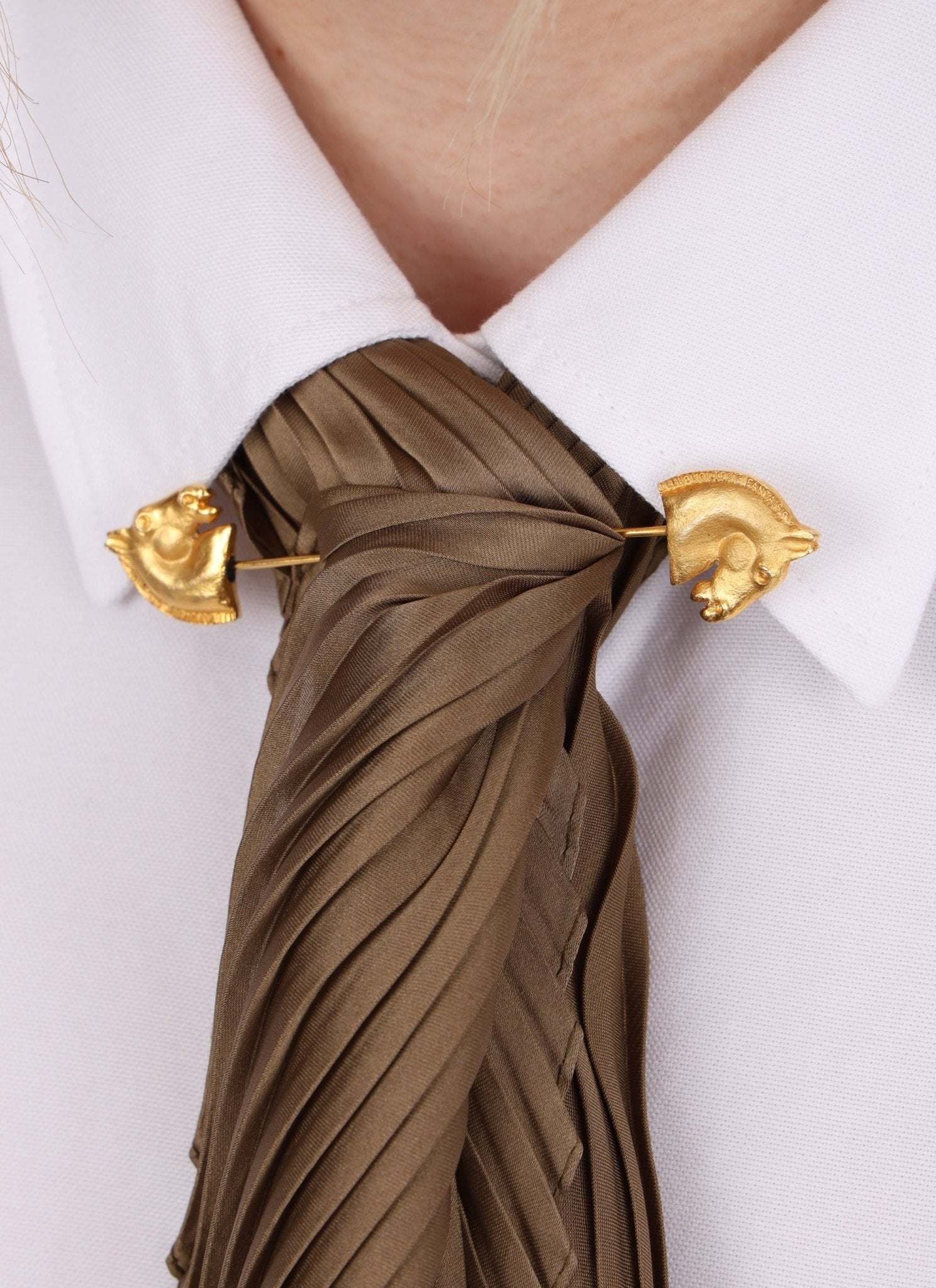 Rare Hermès Double - Sided Horse Brooch - FashioNica