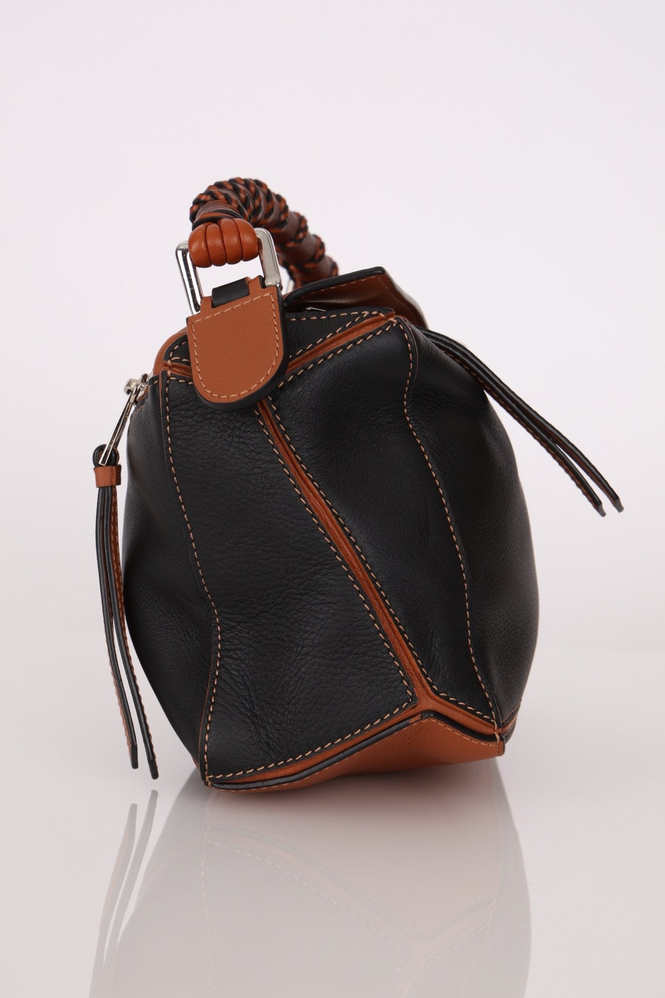 Rare Loewe Braided Bicolor Small Puzzle Bag - FashioNica