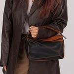 Rare Loewe Braided Bicolor Small Puzzle Bag - FashioNica