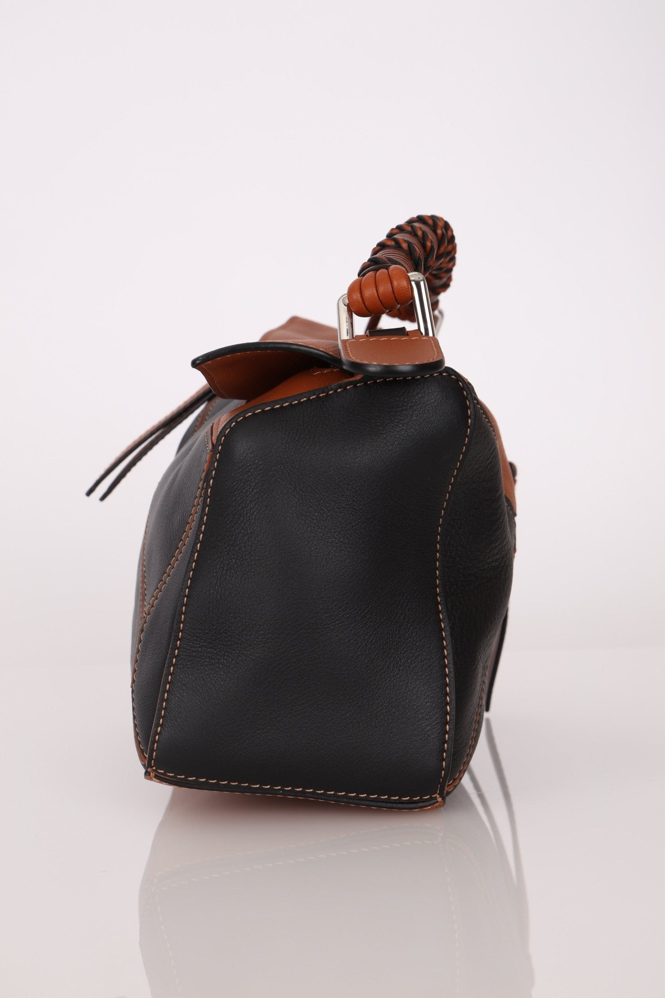 Rare Loewe Braided Bicolor Small Puzzle Bag - FashioNica