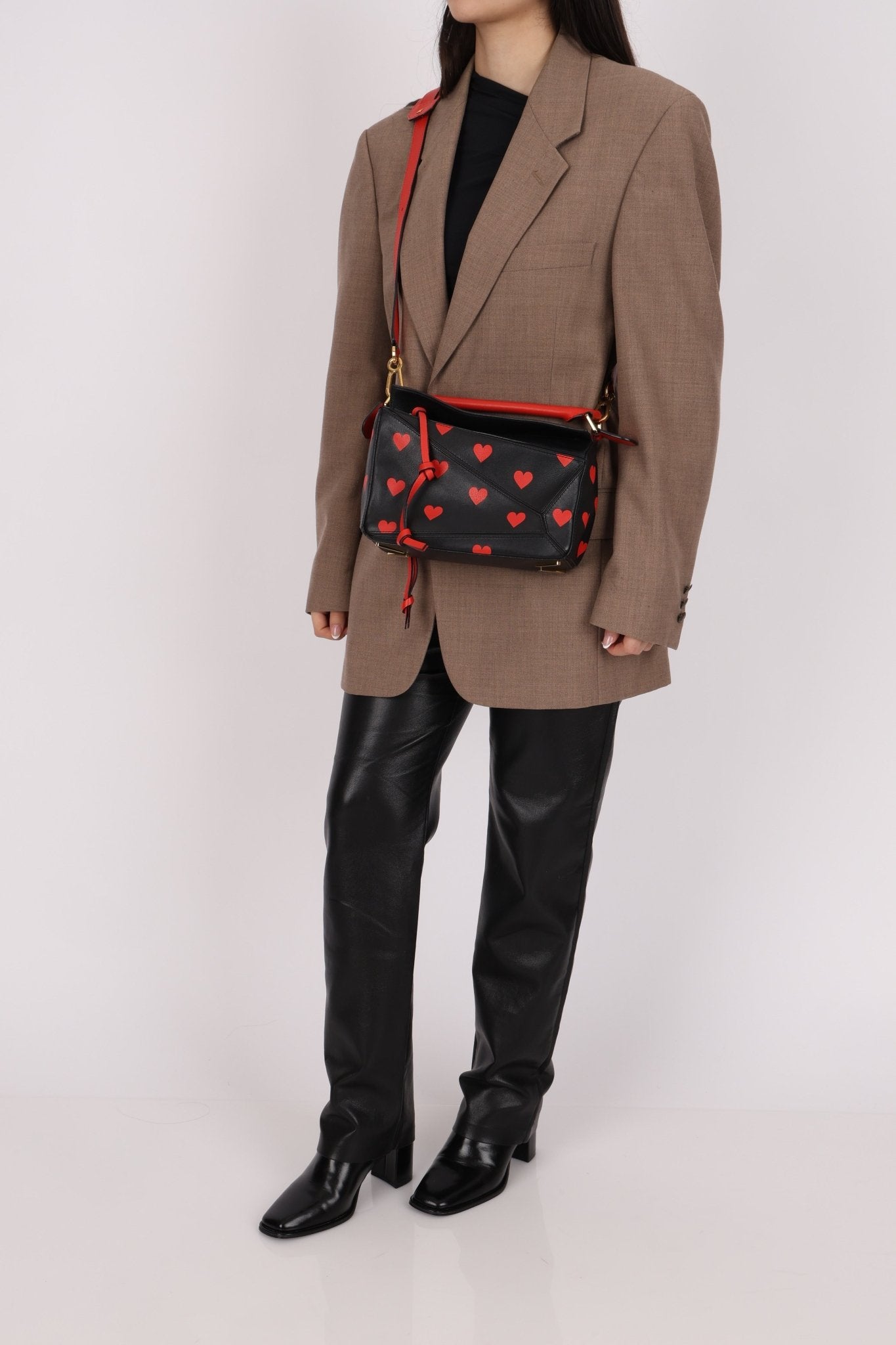 Rare Loewe Calfskin Heart Small Puzzle Bag - FashioNica