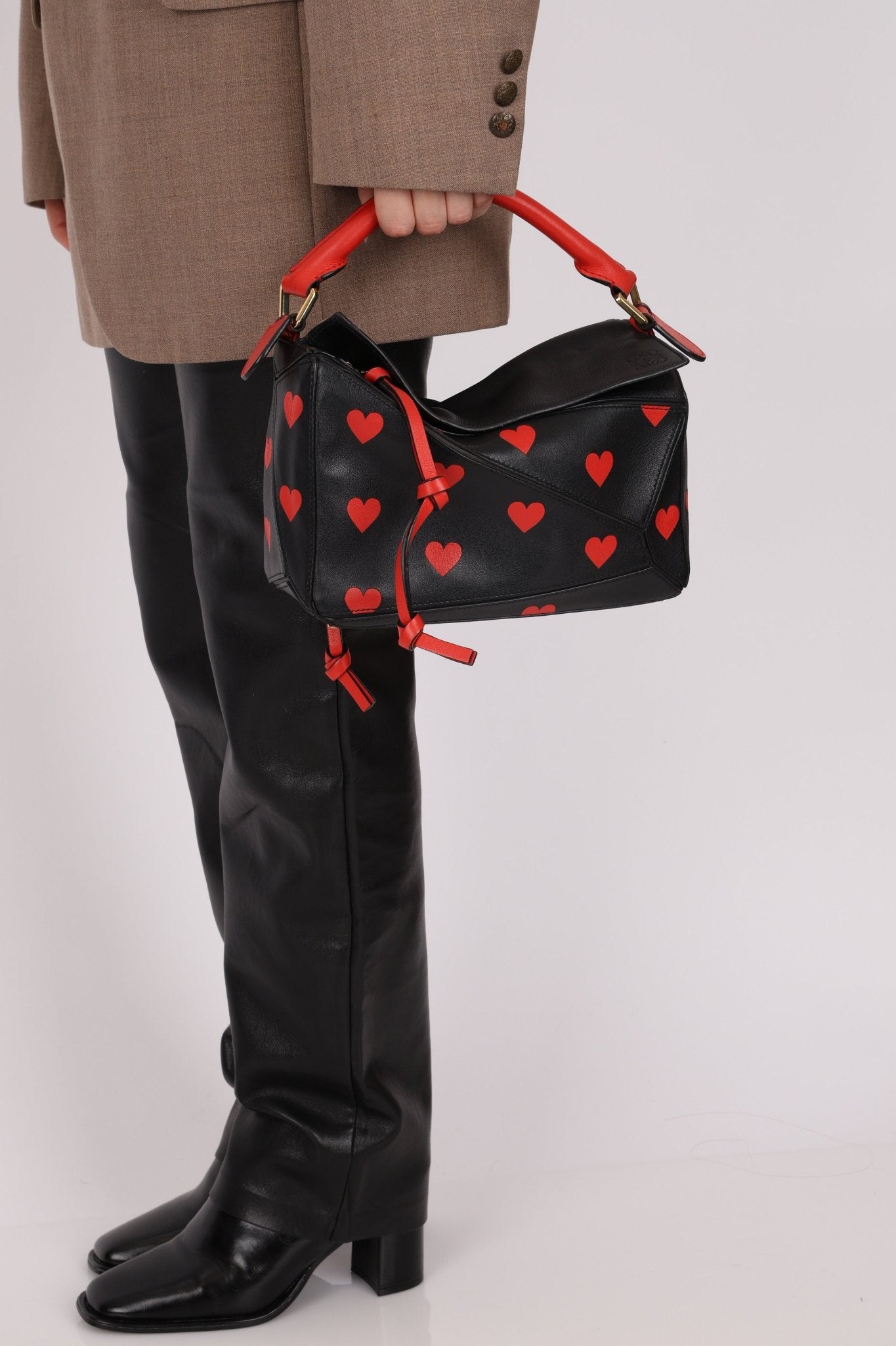 Rare Loewe Calfskin Heart Small Puzzle Bag - FashioNica