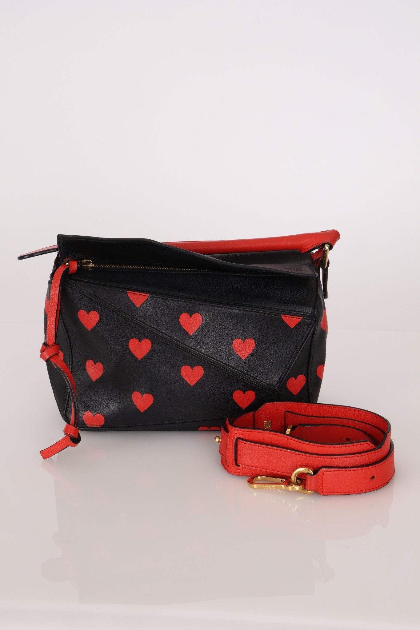 Rare Loewe Calfskin Heart Small Puzzle Bag - FashioNica