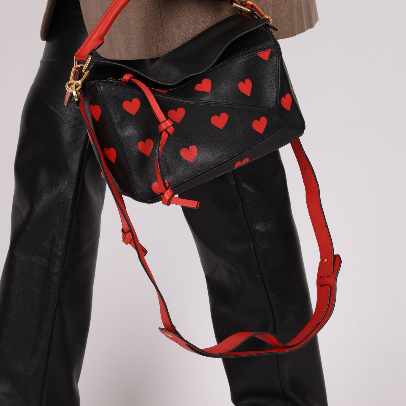 Rare Loewe Calfskin Heart Small Puzzle Bag - FashioNica