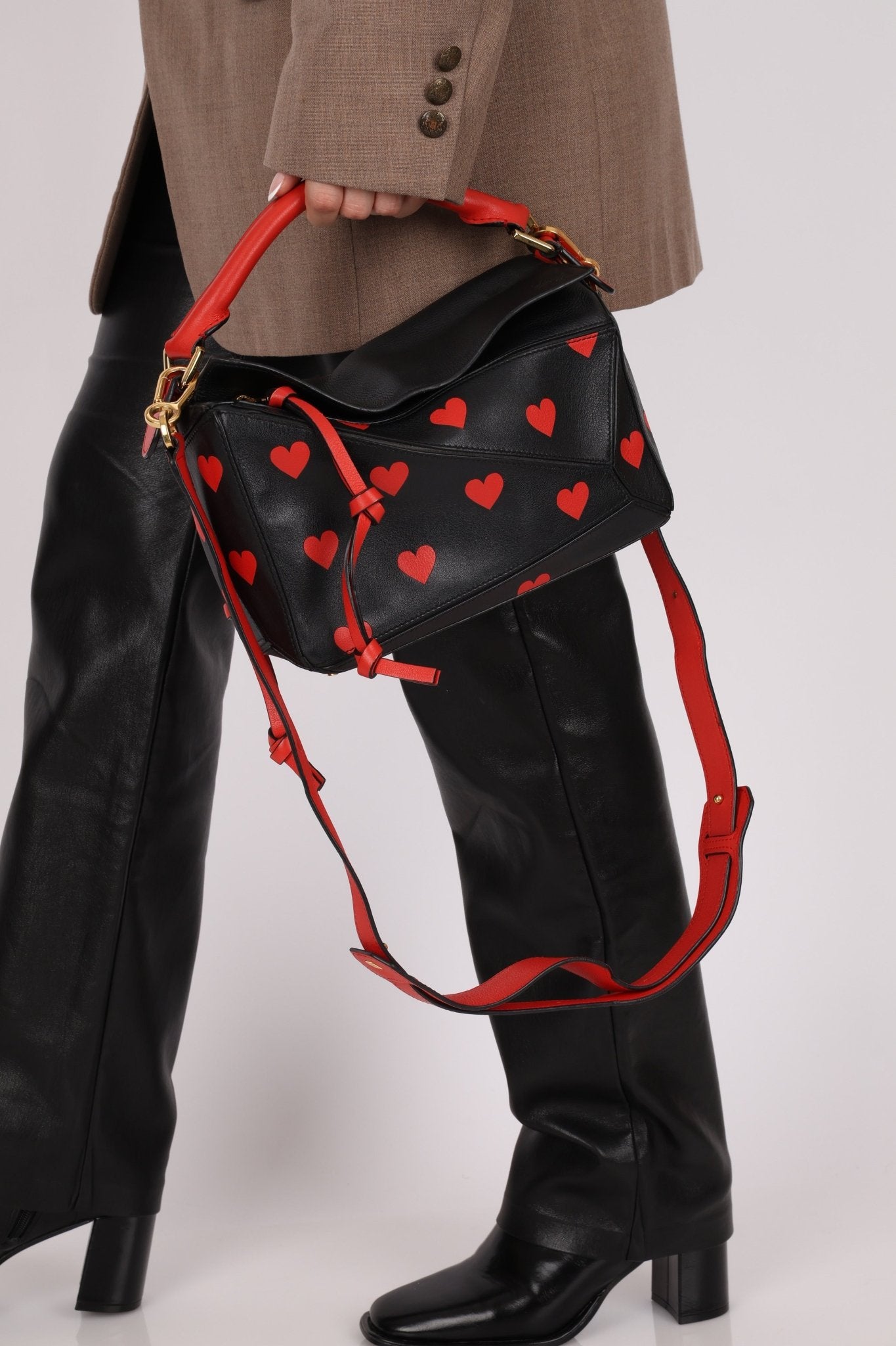 Rare Loewe Calfskin Heart Small Puzzle Bag - FashioNica