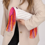 Rare Loewe Crochet Beaded Fringe Bracelet Pouch - FashioNica