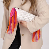 Rare Loewe Crochet Beaded Fringe Bracelet Pouch - FashioNica