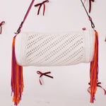 Rare Loewe Crochet Beaded Fringe Bracelet Pouch - FashioNica