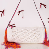 Rare Loewe Crochet Beaded Fringe Bracelet Pouch - FashioNica