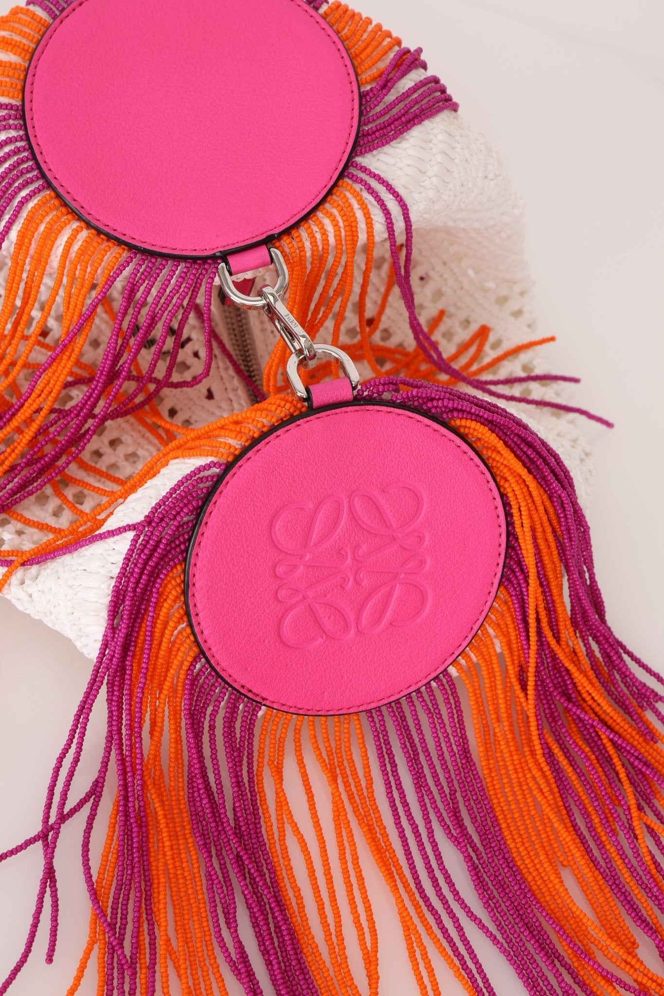 Rare Loewe Crochet Beaded Fringe Bracelet Pouch - FashioNica