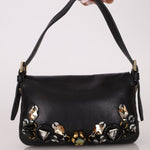 Rare Loewe Leather Beaded & Hardware Mini Baguette - FashioNica