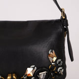 Rare Loewe Leather Beaded & Hardware Mini Baguette - FashioNica
