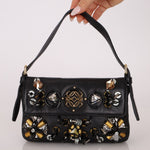 Rare Loewe Leather Beaded & Hardware Mini Baguette - FashioNica