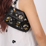 Rare Loewe Leather Beaded & Hardware Mini Baguette - FashioNica