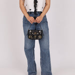 Rare Loewe Leather Beaded & Hardware Mini Baguette - FashioNica
