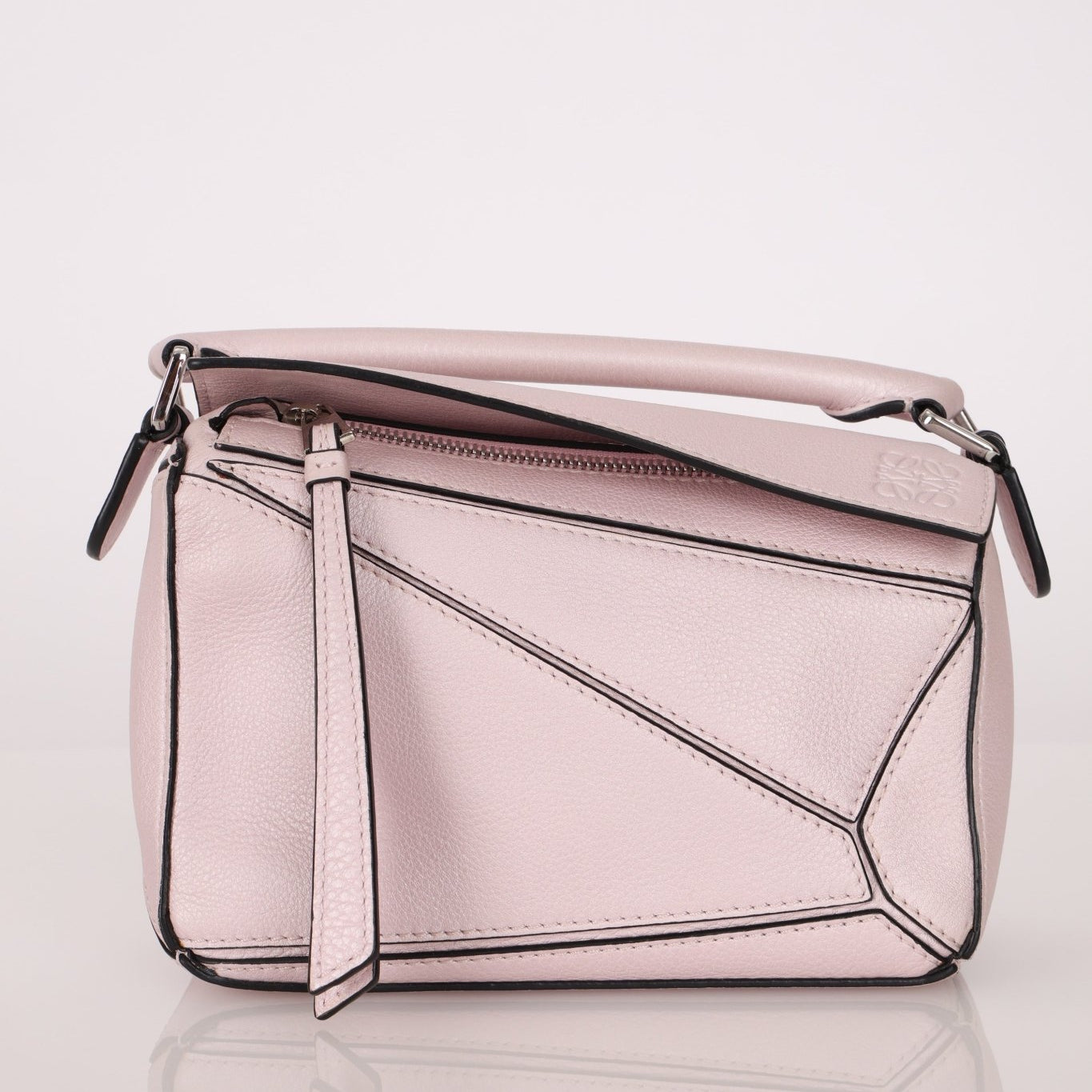 Rare Loewe Mother of Pearl Pink Mini Puzzle Bag - FashioNica