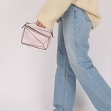 Rare Loewe Mother of Pearl Pink Mini Puzzle Bag - FashioNica