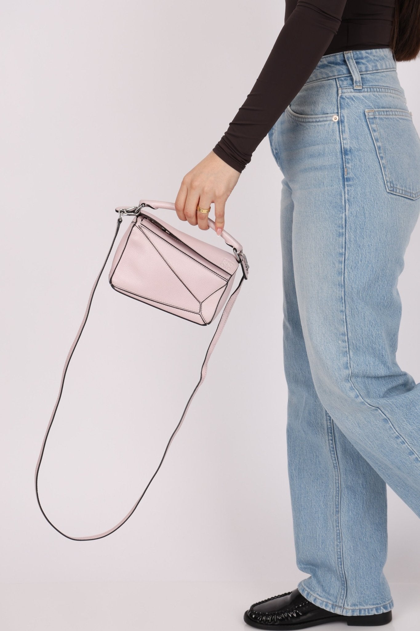 Rare Loewe Mother of Pearl Pink Mini Puzzle Bag - FashioNica