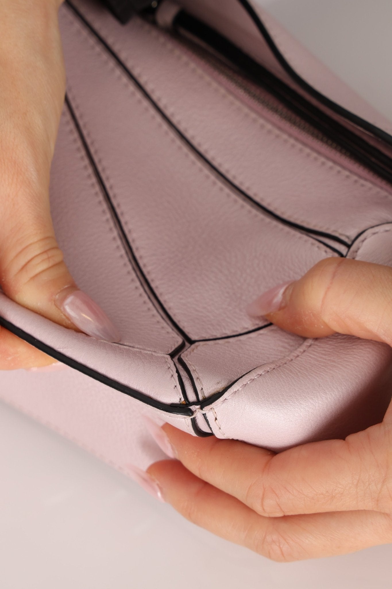 Rare Loewe Mother of Pearl Pink Mini Puzzle Bag - FashioNica