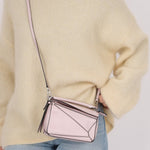 Rare Loewe Mother of Pearl Pink Mini Puzzle Bag - FashioNica