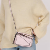 Rare Loewe Mother of Pearl Pink Mini Puzzle Bag - FashioNica