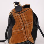 Rare Loewe Plaid Suede and Calfskin Medium Puzzle Bag - FashioNica