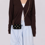 Rare Loewe Suede Coin Anagram Studded Waist Bag - FashioNica