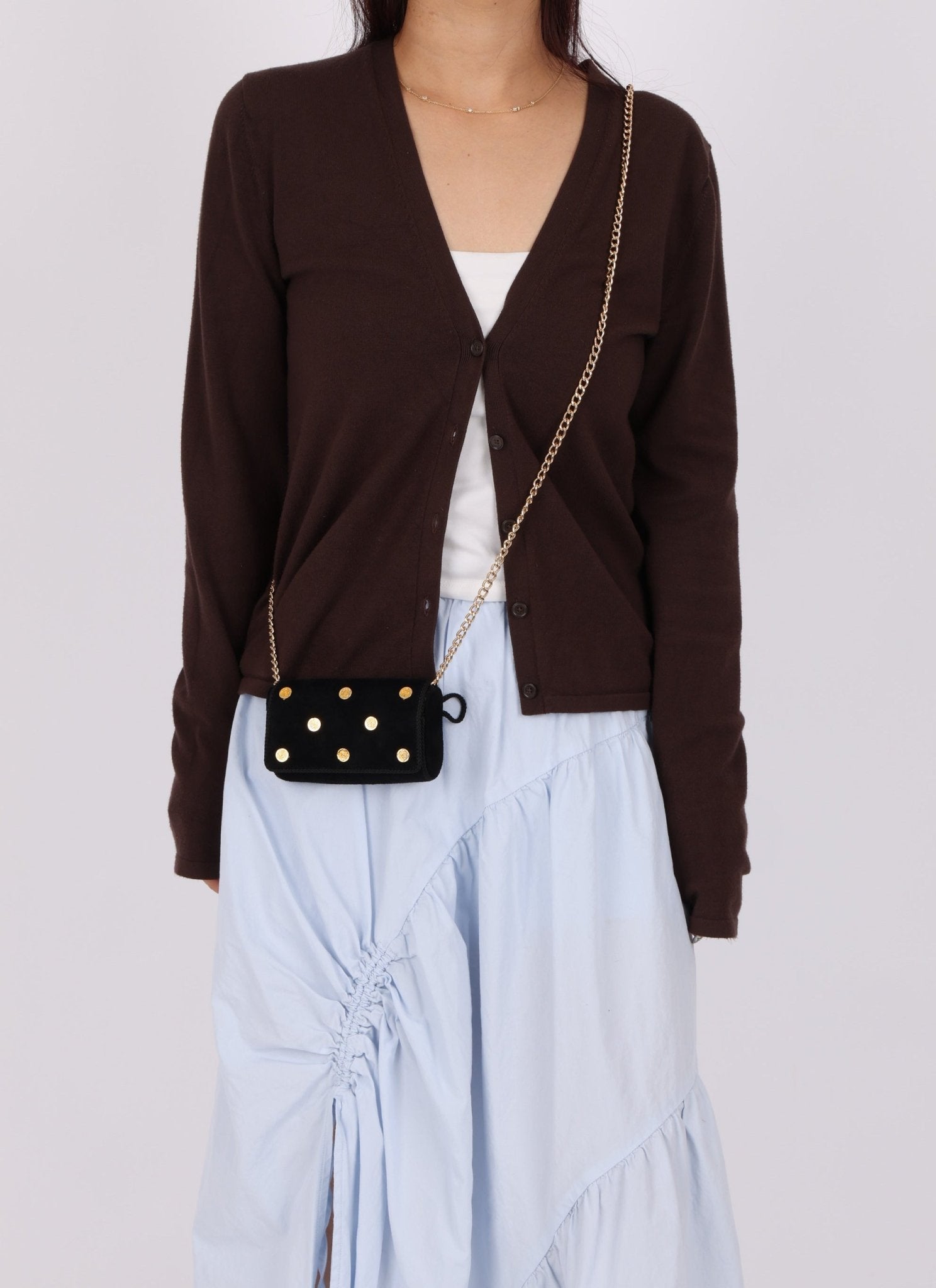 Rare Loewe Suede Coin Anagram Studded Waist Bag - FashioNica