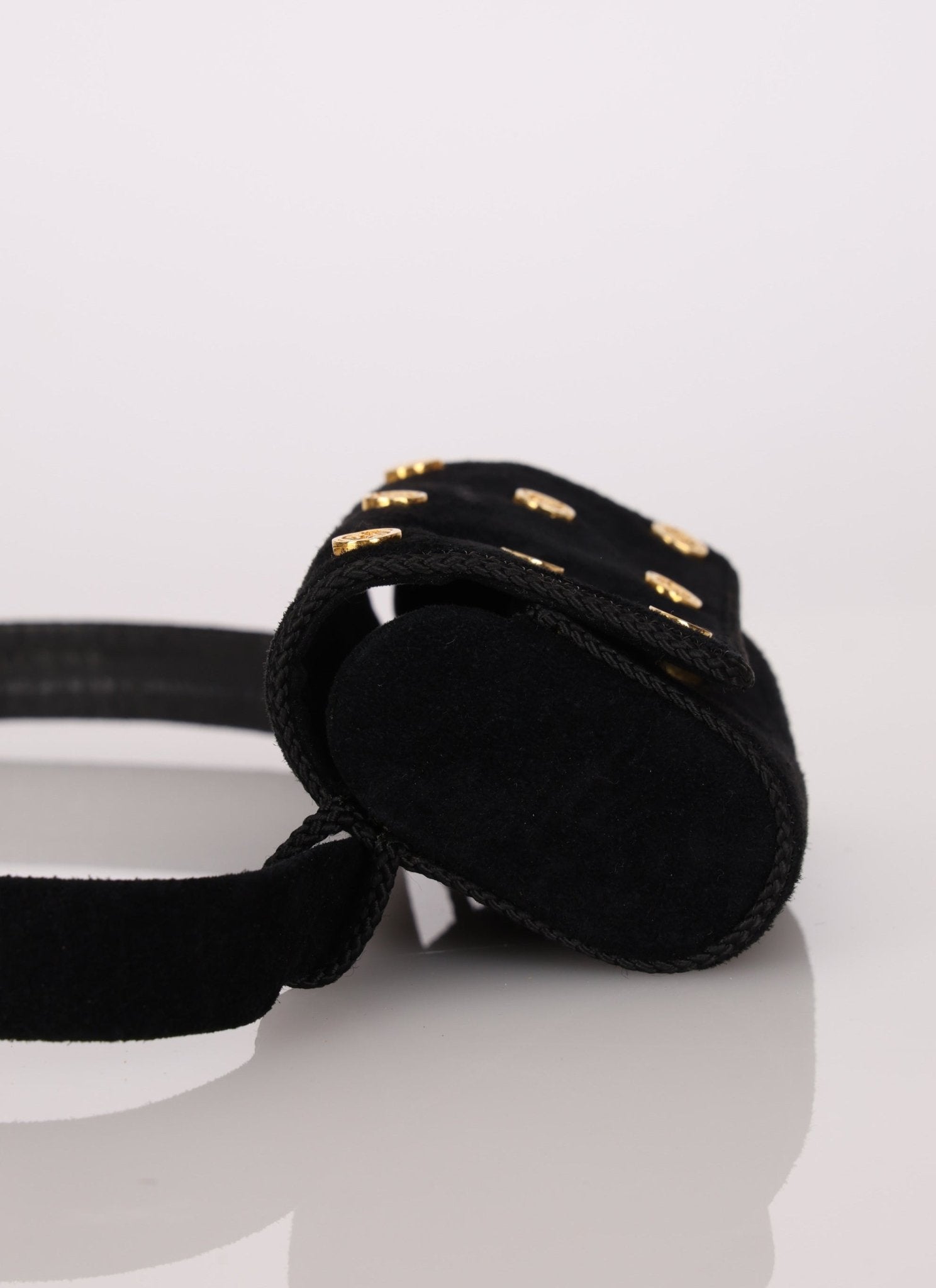 Rare Loewe Suede Coin Anagram Studded Waist Bag - FashioNica