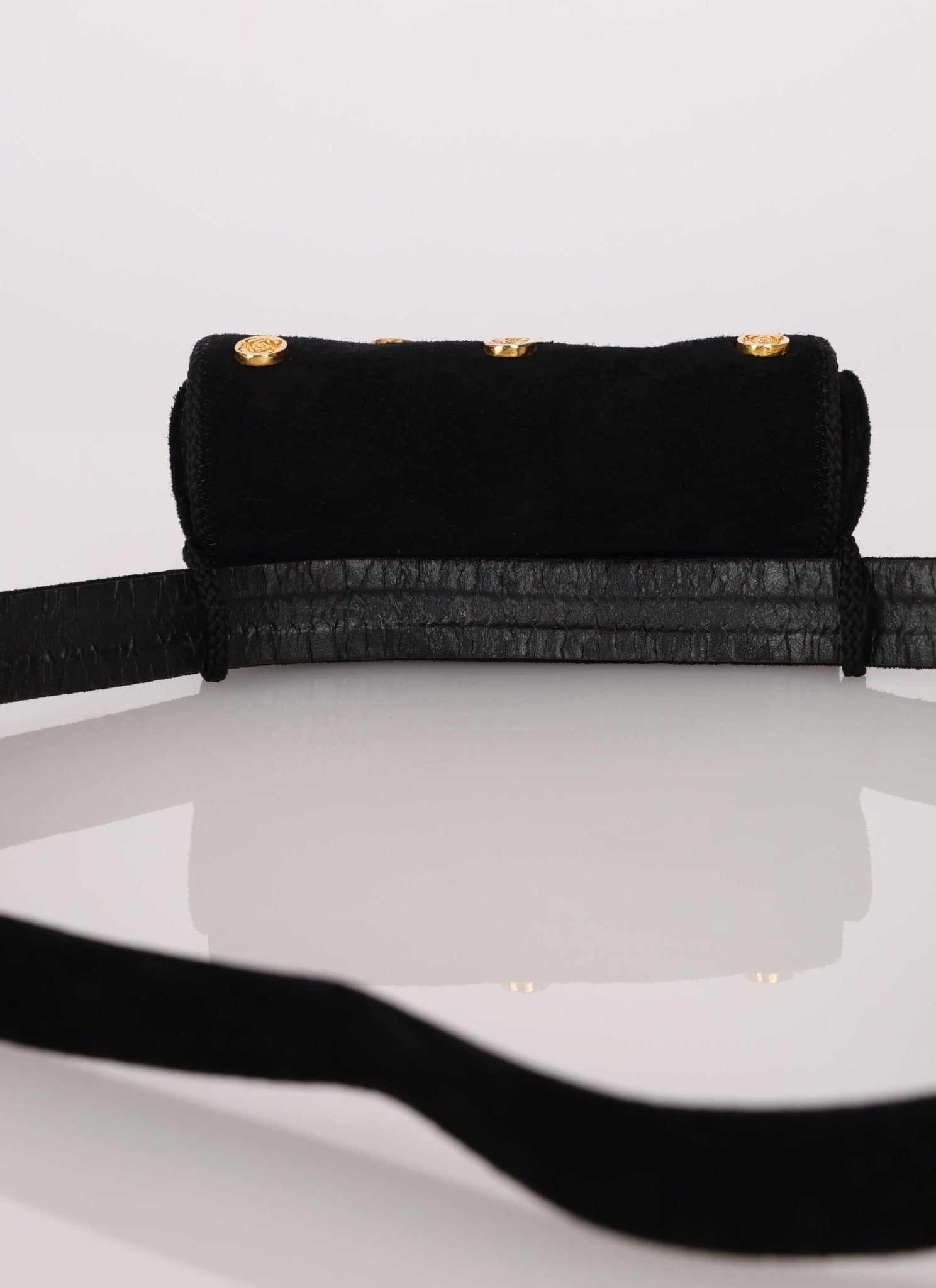 Rare Loewe Suede Coin Anagram Studded Waist Bag - FashioNica