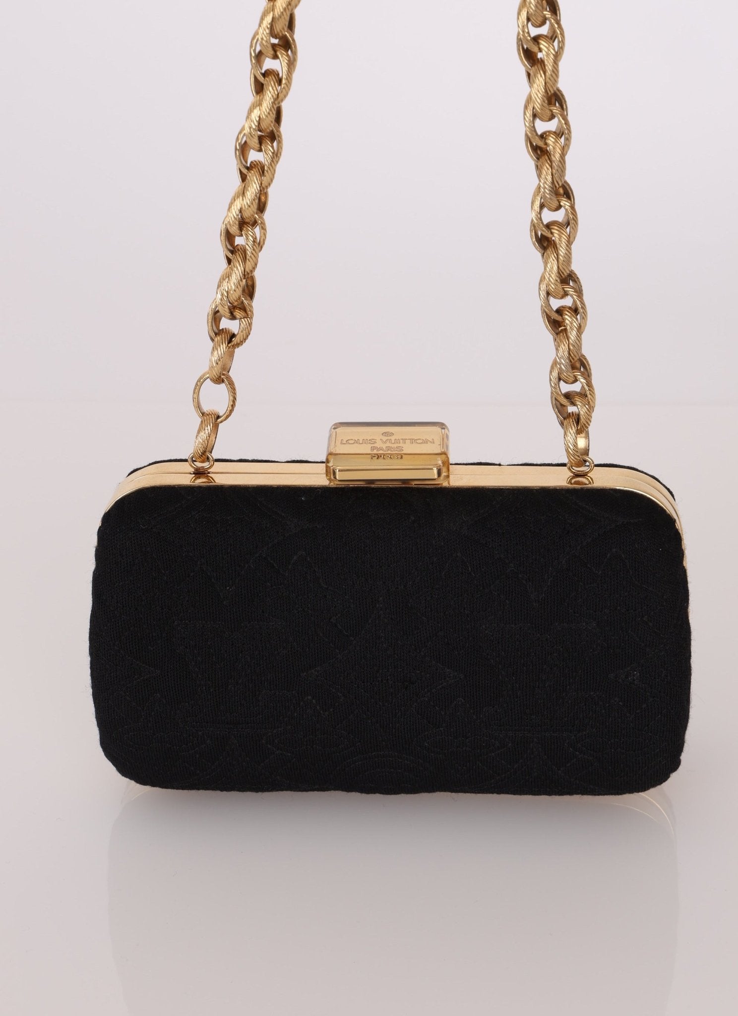 Rare Louis Vuitton 2009 Jersey Motard Minaudière Clutch on Chain - FashioNica