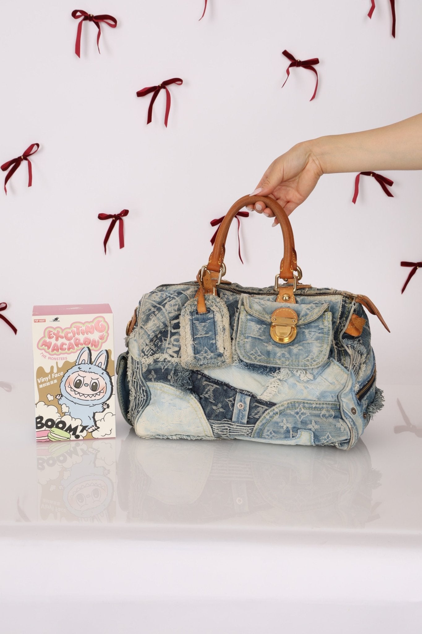 Rare Louis Vuitton Denim Patchwork Speedy 30 - FashioNica