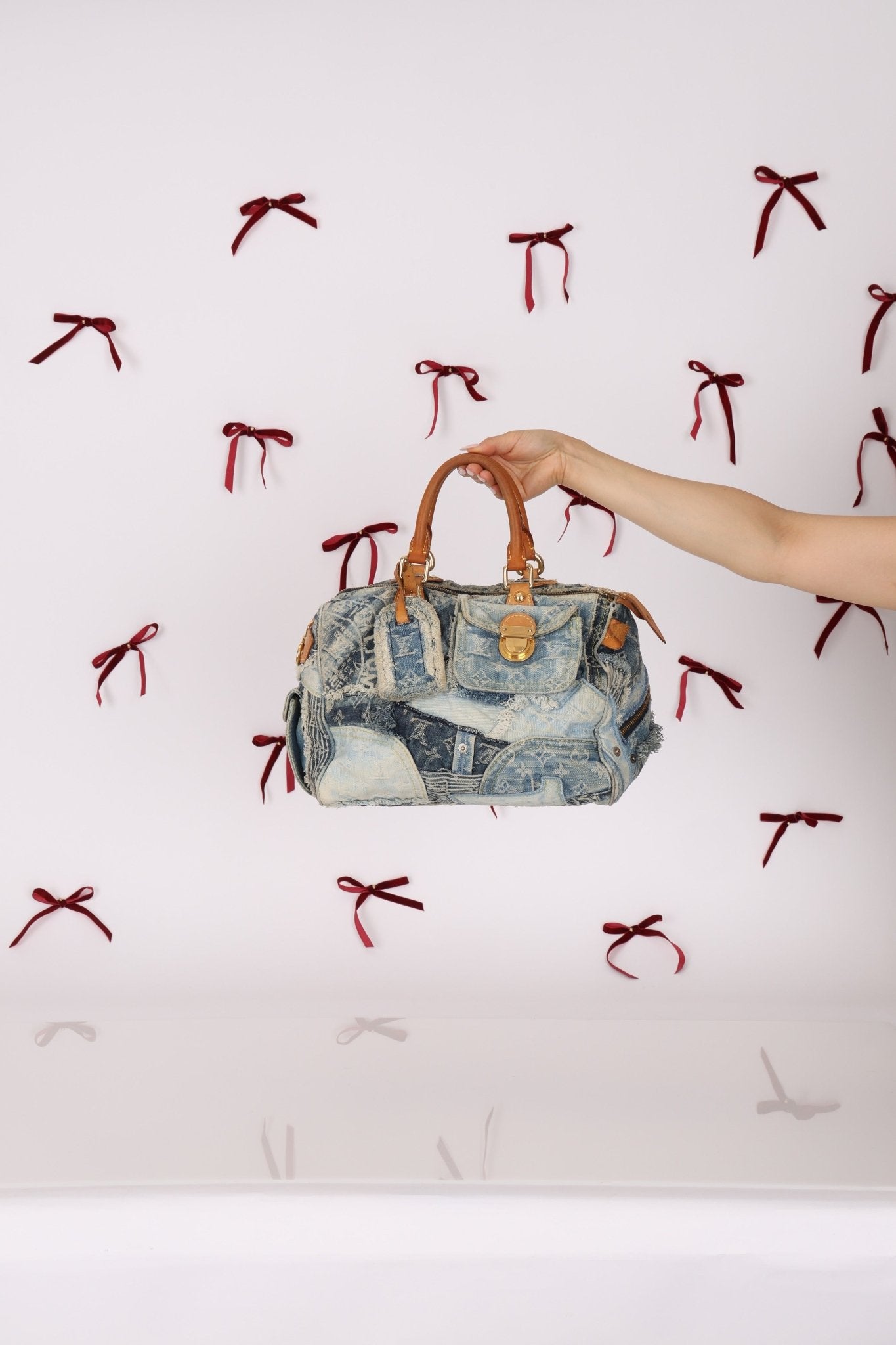 Rare Louis Vuitton Denim Patchwork Speedy 30 - FashioNica