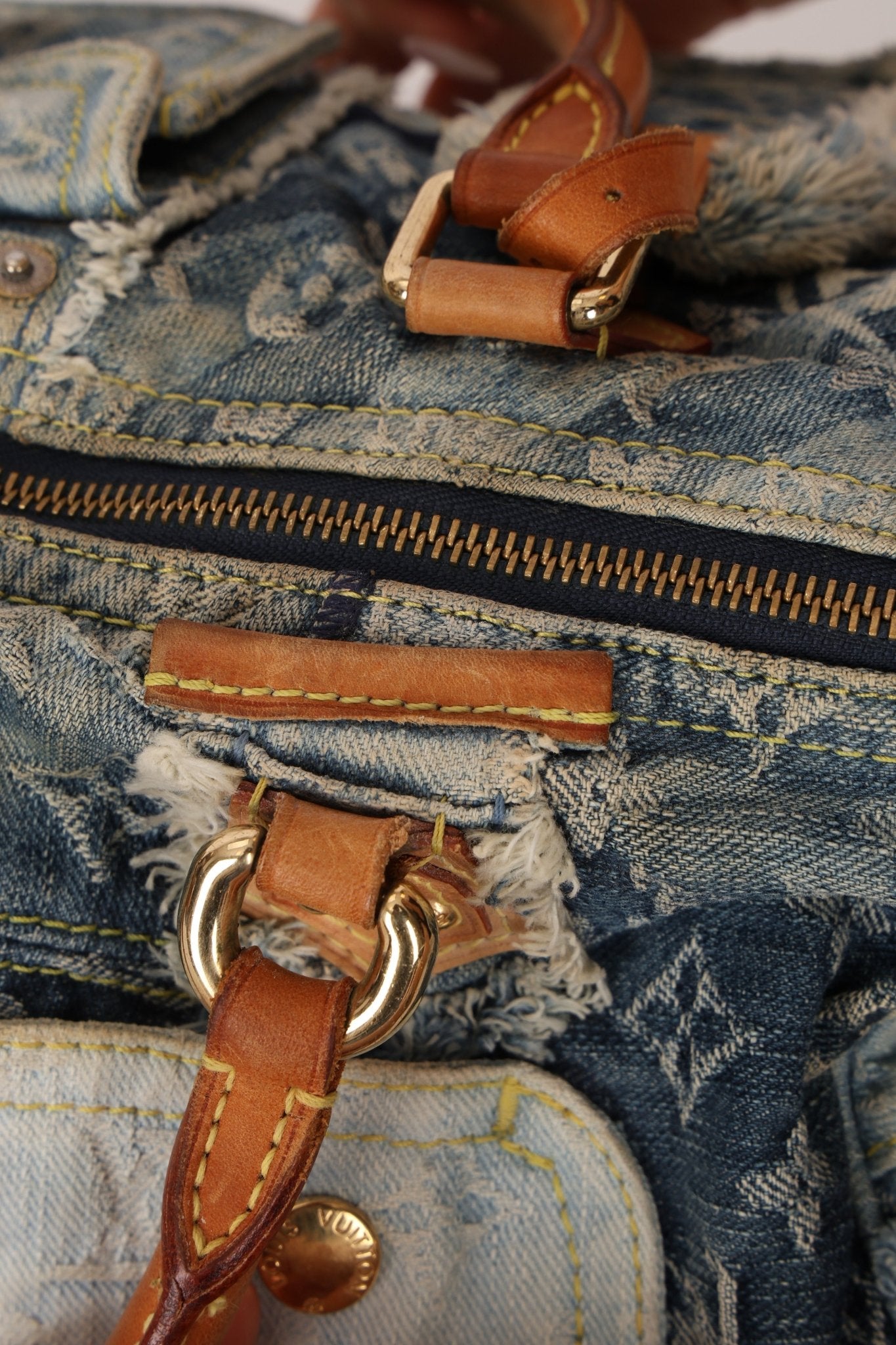 Rare Louis Vuitton Denim Patchwork Speedy 30 - FashioNica