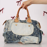 Rare Louis Vuitton Denim Patchwork Speedy 30 - FashioNica