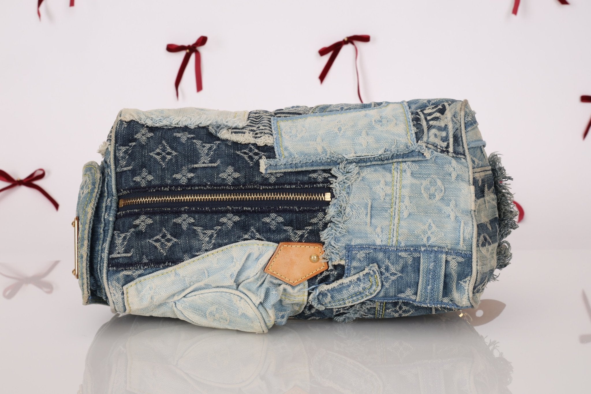 Rare Louis Vuitton Denim Patchwork Speedy 30 - FashioNica