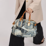 Rare Louis Vuitton Denim Patchwork Speedy 30 - FashioNica