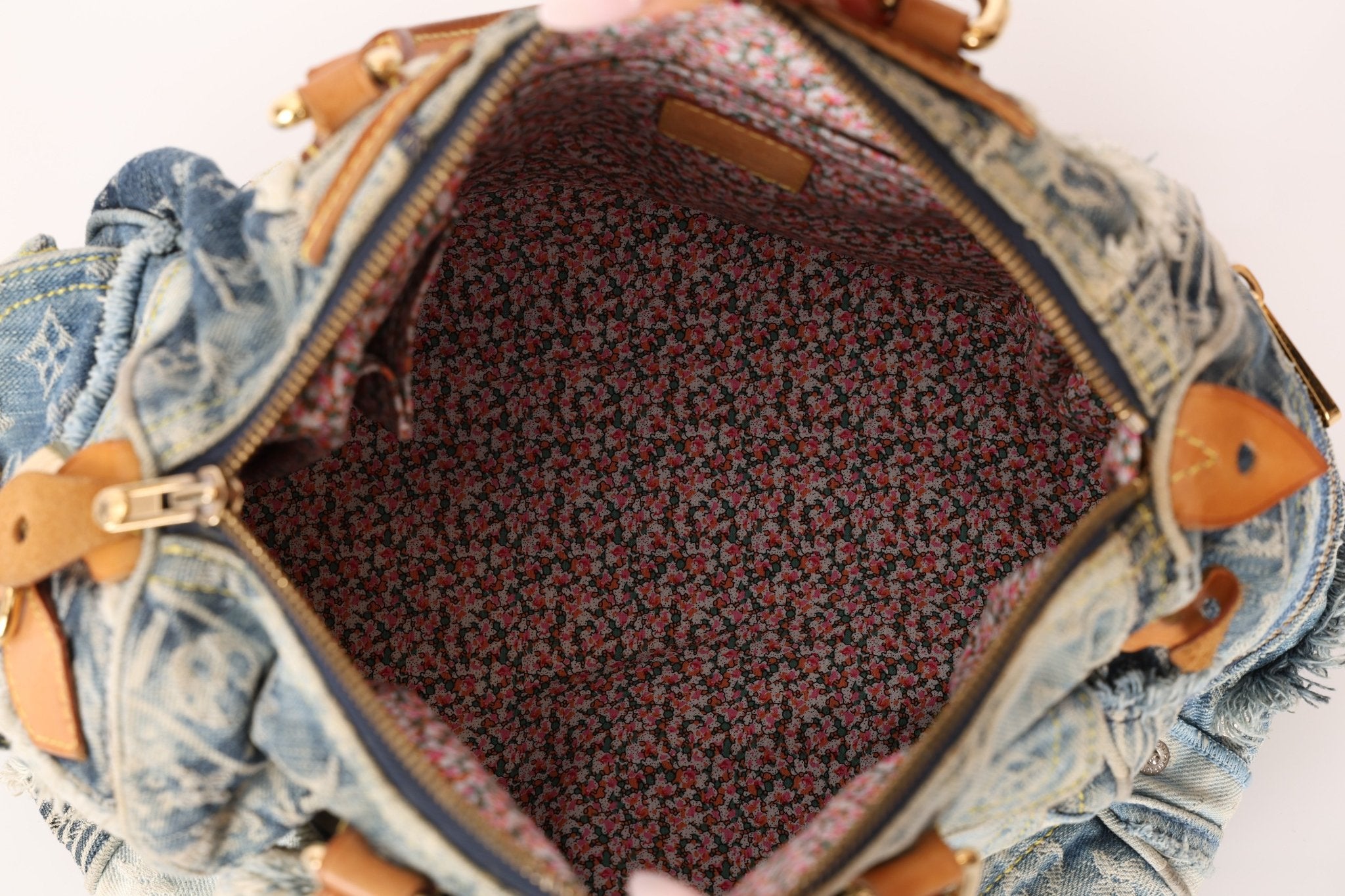 Rare Louis Vuitton Denim Patchwork Speedy 30 - FashioNica