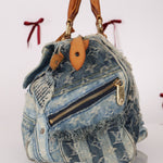 Rare Louis Vuitton Denim Patchwork Speedy 30 - FashioNica