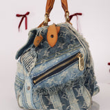 Rare Louis Vuitton Denim Patchwork Speedy 30 - FashioNica